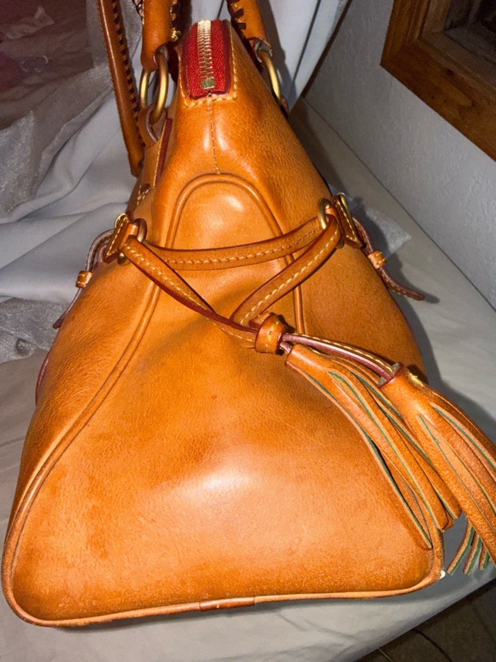 Dooney and Bourke Florentine Domed Buckle Satchel leather bag - Picture 4 of 12